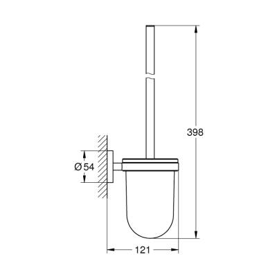 Grohe Essentials Tuvalet Fırçası Seti - 40374Al1 - 2