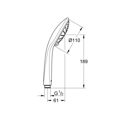 Grohe Euphoria 110 Duo El Duşu 2 Akışlı - 27220000 - 2