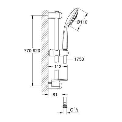 Grohe Euphoria 110 Massage Sürgülü Duş Seti 3 Akışlı - 27226001 - 2