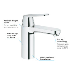 Grohe Eurocosmo Tek Kumandalı Lavabo Bataryası M-Boyut - 23327000 - 3