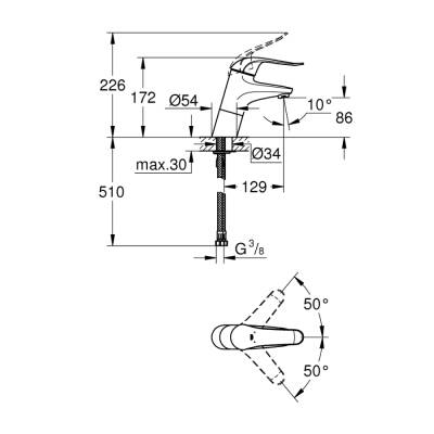 Grohe Euroeco Special Tek Kumandalı Lavabo Bataryası - 32765000 - 2