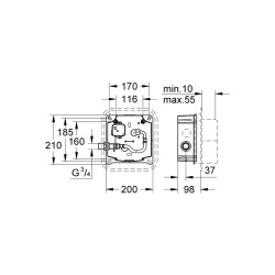 Grohe Europlus E Ankastre Montaj Kutusu 1/2' - 36241000 - 2