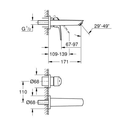 Grohe Eurosmart 2 Delikli Lavabo Bataryası S - Boyut - 29337003 - 2