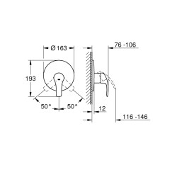 Grohe Eurosmart Ankastre Duş Bataryası - 19451002 - 2