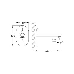 Grohe Eurosmart Cosmopolitan E Fotoselli Lavabo Bataryası, Çift Su Girişli Ayarlanabilir Sıcaklık Sınırlayıcısı - 36376000 - 2