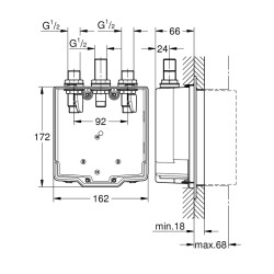 Grohe Eurosmart Cosmopolitan T Ankastre Montaj Kutusu - 36322001 - 2