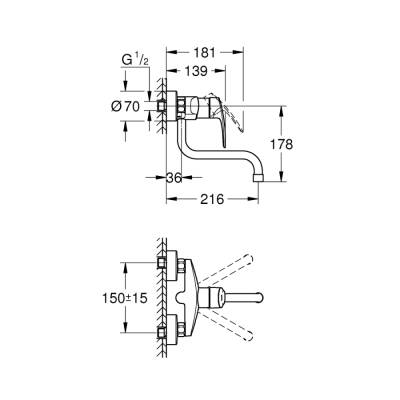 Grohe Eurosmart Tek Kumandalı Eviye Bataryası - 31391003 - 2