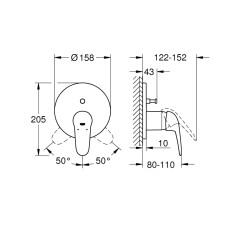 Grohe Eurostyle Ankastre Banyo/Duş Bataryası - 24047003 - 2