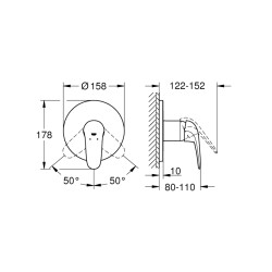 Grohe Eurostyle Ankastre Duş Bataryası - 24046003 - 2