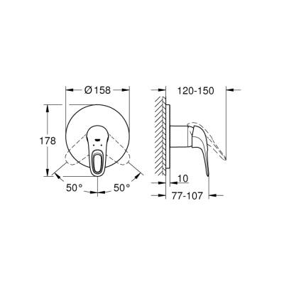 Grohe Eurostyle Ankastre Duş Bataryası - 24048Ls3 - 2