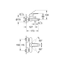 Grohe Eurostyle Cosmopolitan Tek Kumandalı Banyo Bataryası - 33591002 - 2