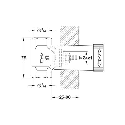 Grohe Gömme Valf 3/4' - 29802000 - 2