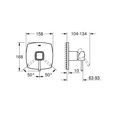 Grohe Grandera Ankastre Duş Bataryası - 24067Ig0 - 2