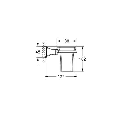 Grohe Grandera Seramik Fırçalık Ve Tutacağı - 40626Ig0 - 2