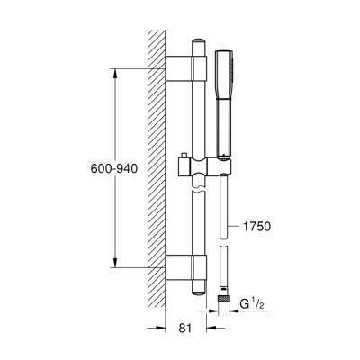 Grohe Grandera Stick Sürgülü Duş Seti - 26038000 - 2