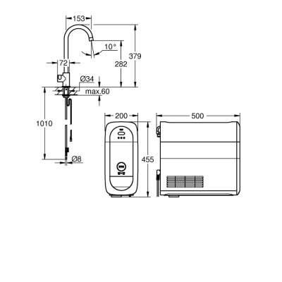 Grohe Grohe Blue Home C - Spout Starter Kit With Mono Faucet - 31498001 - 2