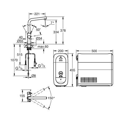 Grohe Grohe Blue Home L - Tipi Başlangıç Kiti - 31454DC1 - 2