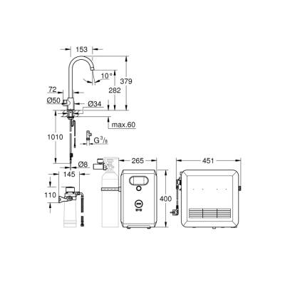 Grohe Grohe Blue Professional C Tipi Çıkış Ucu - 31302002 - 2