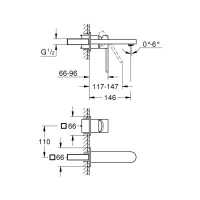 Grohe Grohe Plus İki Delikli Lavabo Bataryası M-Boyut - 29303003 - 2