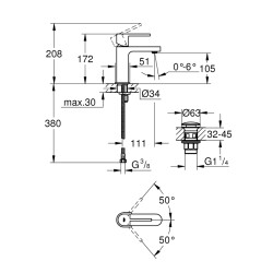 Grohe Grohe Plus Tek Kumandalı Lavabo Bataryası S-Boyut - 33163003 - 2