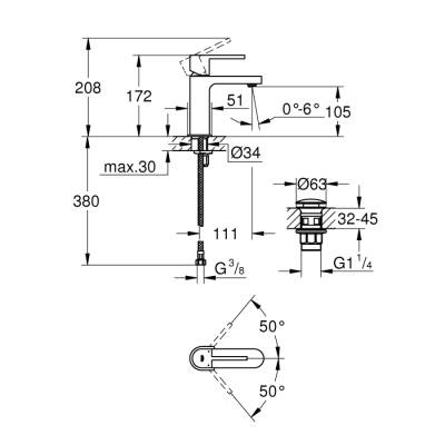 Grohe Grohe Plus Tek Kumandalı Lavabo Bataryası S-Boyut - 33163003 - 2