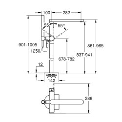 Grohe Grohe Plus Yerden Küvet Bataryası - 23846003 - 2