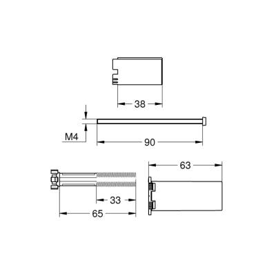 Grohe Grohe Rapido Smartbox İç Gövde Universal Uzatma Seti, 25 Mm - 14048000 - 2