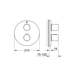 Grohe Grohtherm 3000 Cosmopolitan Termostatik Banyo/Duş Bataryası - 19468EN0 - 2