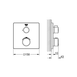 Grohe Grohtherm Ankastre Termostatik Banyo Bataryası - 24078000 - 2