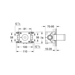 Grohe Grohtherm F 27 621 000 İçin İç Gövde - 35034000 - 2