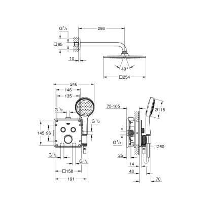 Grohe Grohtherm Smartcontrol Duş Seti - 34742000 - 2