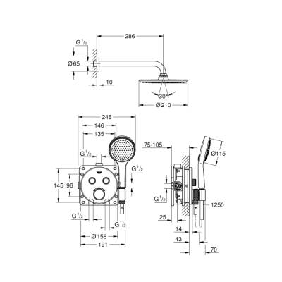 Grohe Grohtherm Smartcontrol Duş Seti - 34743000 - 2