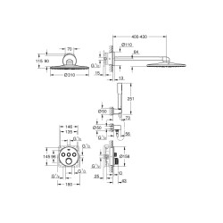 Grohe Grohtherm Smartcontrol Rainshower Smartactive 310 Duş Seti - 34705000 - 2