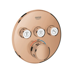 Grohe Grohtherm Smartcontrol Üç Valfli Akış Kontrollü, Ankastre Termostatik Duş Bataryası - 29121Da0 - 1