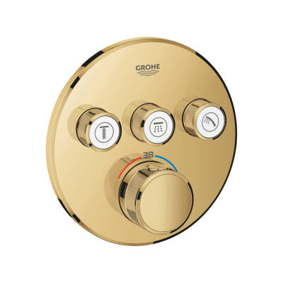 Grohe Grohtherm Smartcontrol Üç Valfli Akış Kontrollü, Ankastre Termostatik Duş Bataryası - 29121Gl0 - 1