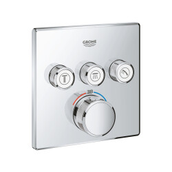 Grohe Grohtherm Smartcontrol Üç Valfli Akış Kontrollü, Ankastre Termostatik Duş Bataryası - 29126000 - 1