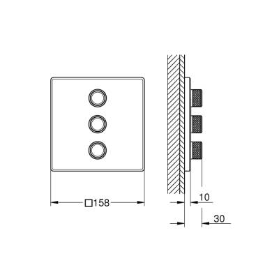 Grohe Grohtherm Smartcontrol Üç Valfli Akış Kontrollü Kumanda - 29127A00 - 2