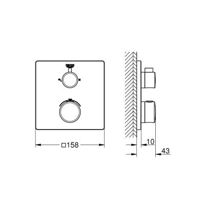 Grohe Grohtherm Termostatik Banyo/Duş Bataryası - 24079000 - 2