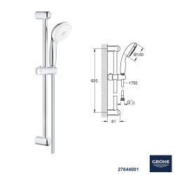 Grohe Grotherm Banyo Bataryası Seti + Hüppe Galata X Duş Kanalı -20 - 3