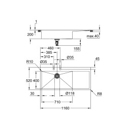 Grohe K1000 Damlalıklı Paslanmaz Çelik Eviye - 31581Sd1 - 2