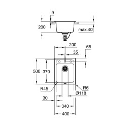 Grohe K700 Kompozit Eviye - 31650At0 - 2