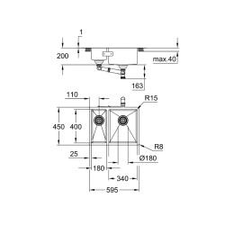 Grohe K700 Tezgahaltı Paslanmaz Çelik Eviye - 31576Sd1 - 2