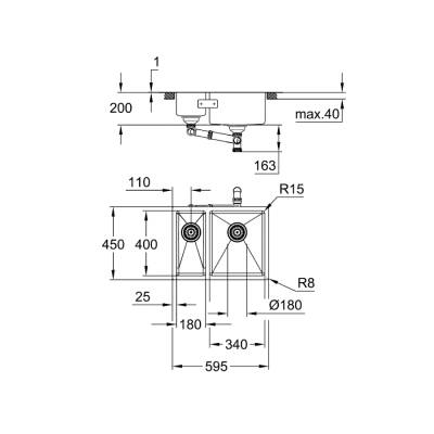 Grohe K700 Tezgahaltı Paslanmaz Çelik Eviye - 31576Sd1 - 2