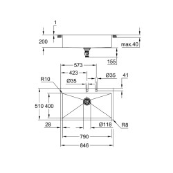 Grohe K800 Paslanmaz Çelik Eviye - 31584Sd1 - 2