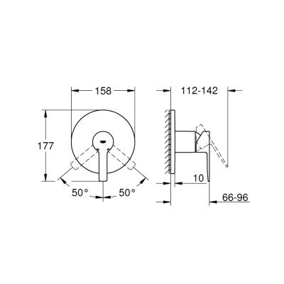 Grohe Lineare Ankastre Duş Bataryası - 24063001 - 2