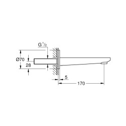 Grohe Lineare Çıkış Ucu - 13383001 - 2