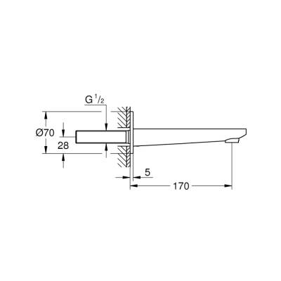 Grohe Lineare Çıkış Ucu - 13383001 - 2