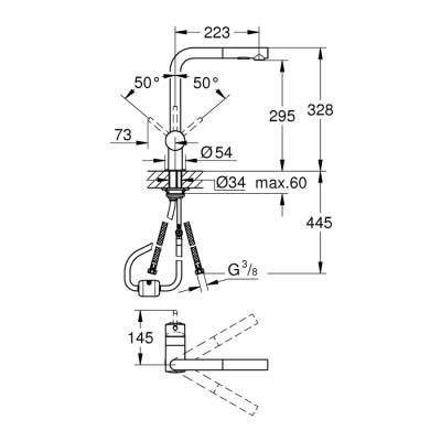 Grohe Minta Tek Kumandalı Eviye Bataryası - 30274Al0 - 2