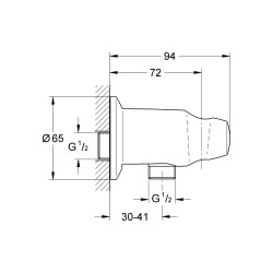 Grohe Movario Askılı Duş Çıkış Dirseği - 28406000 - 2