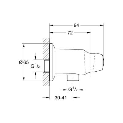 Grohe Movario Askılı Duş Çıkış Dirseği - 28406000 - 2